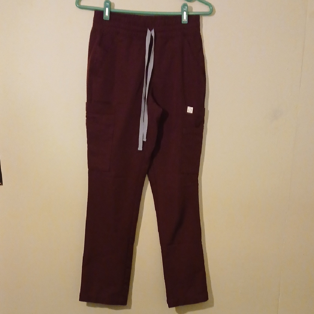 Womens  Maroon Pants with Drawstring Size XXS